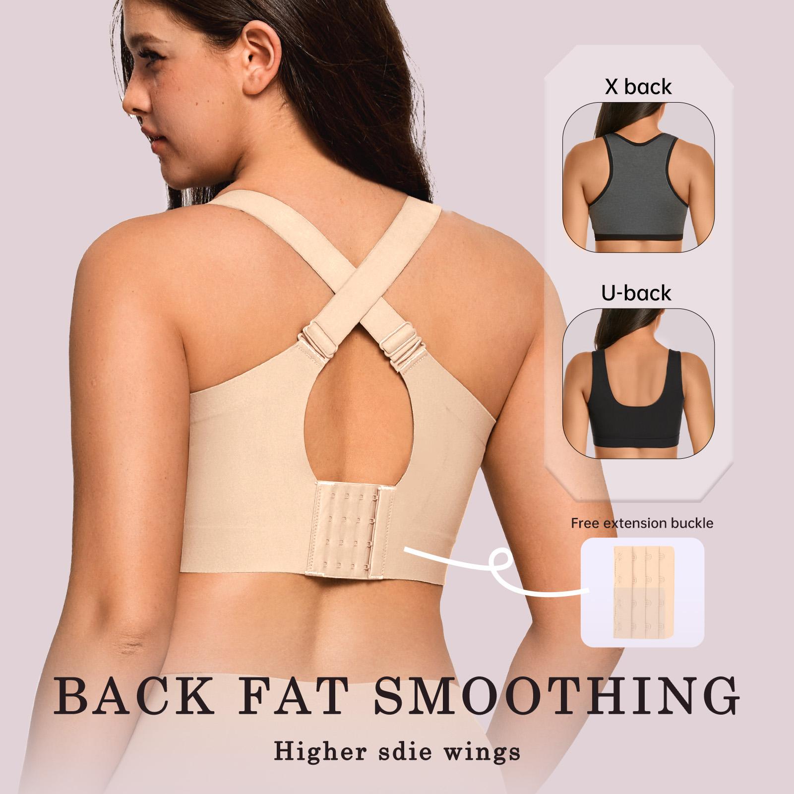 OEAK Womens Jelly Bras Full Coverage Wireless Supportive Bra Push Up Plus Size Comfort Soft No Underwire Seamless Comfortable Wireless T-Shirt Everyday Bras Wings