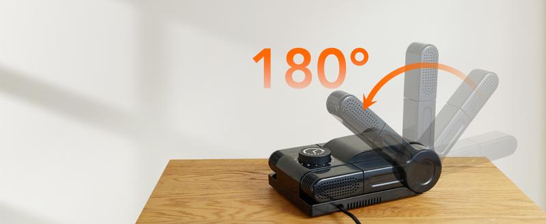 Forlim Heat Blower Boot Dryer with Timer-180° Adjustable Rack for Work Boots/Glove Telescopic Bendable Ports