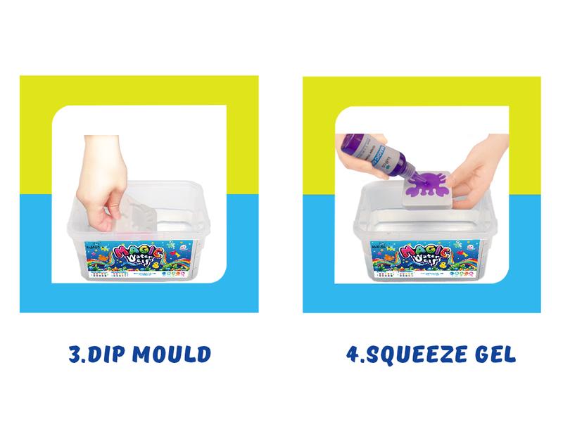 Kiditos Magic Water Elf 5 Packs Powder Refill,Aqua Fairy Water Gel Kit Powder Refill