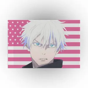 Tapestry Decor Satoru Gojo Pink Tapestry, Anime Flag Tapestry, Japanese Flag, Wall Flag, Poster Wall Hanging Banner Art Aesthetic Decor Decoration