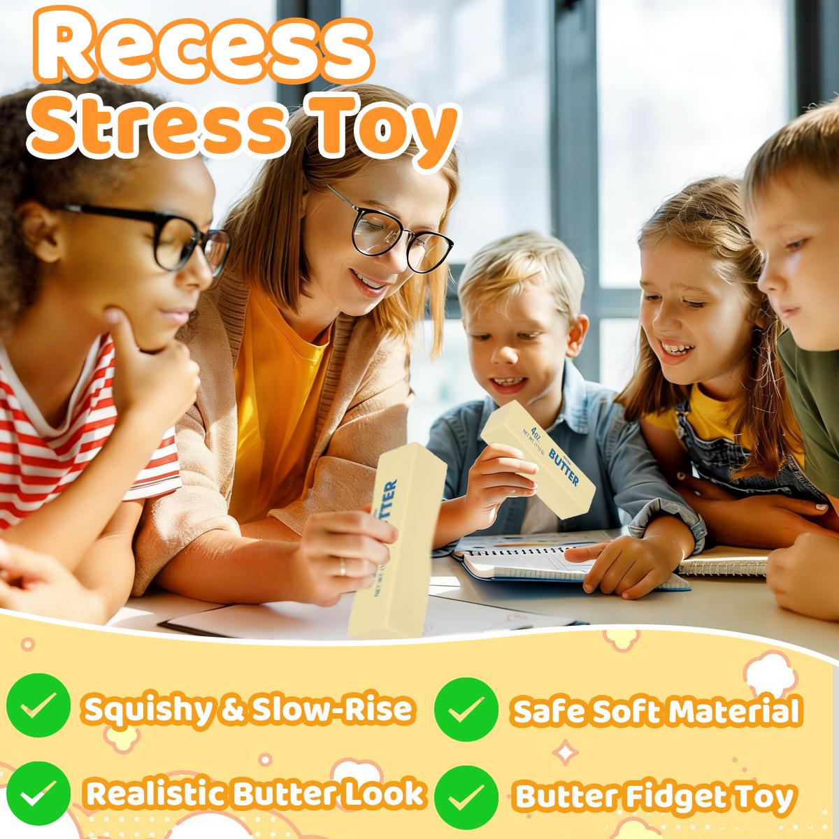 1/2Pcs Super Soft Squishy Butter Stick Stress Toy Slow Rising Sensory Fidget for Teens & Adults - Party Favors Christmas Birthday Gifts