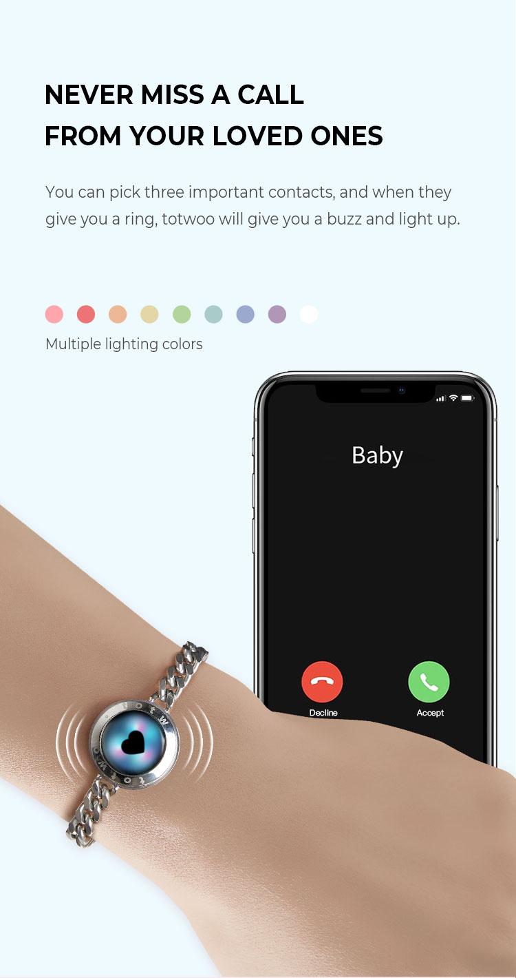 Totwoo Soulmate Touch Bracelets for Couples Vibration & Light Up Bluetooth Pairing Jewelry for Long Distance Relationships Special Gift for Girlfriend - TikTok Shop Totwoo Soulmate Touch Bracelets for Couples Vibration & Light Up Bluetooth Pairing Jewelry for Long Distance Relationships Special Gift for Girlfriend - TikTok Shop