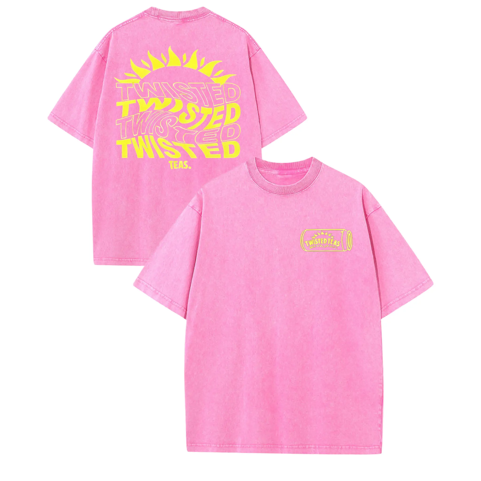 Men's Twisted Tea Vintage-Inspired Cotton T-Shirt - Shortleeve, Drop Shoulder Sleeves, 230g Thick High-Quality Fabric, Round Neck, Double-Sided Print, Casual Street Style Menswear Streetwear Clothing Top, Shortsleeve, Tshirt
