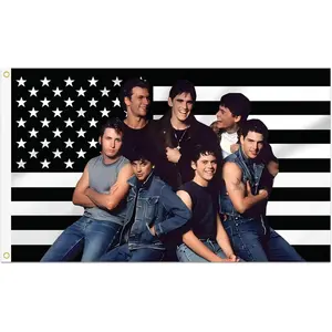 3x5 Foot The Outsiders Decorative Flag with 2 Brass Grommets for Indoor Outdoor, Double Stitched, Wall Hanging Tapestry Room Decor, College Dorm Decorations (BLACK AMERICAN, 3x5 ft)