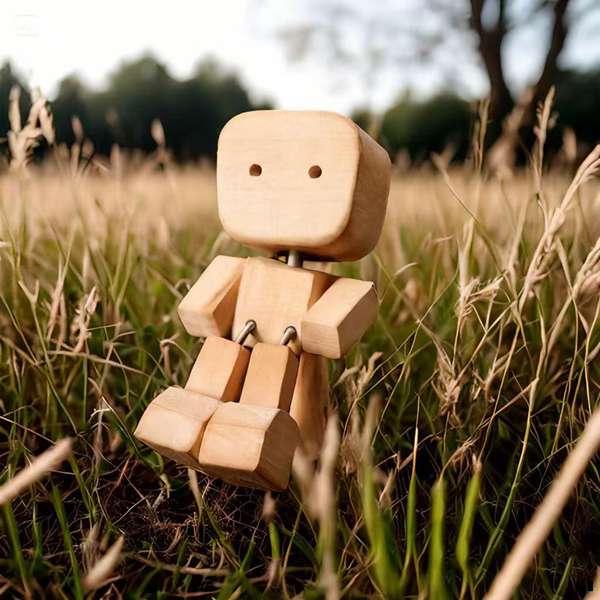 Wooden Creative Car Decoration Charming Rocking Man Mini Dashboard Bobblehead Toy with Leg Swinging Small Wooden Man for Car Accessories