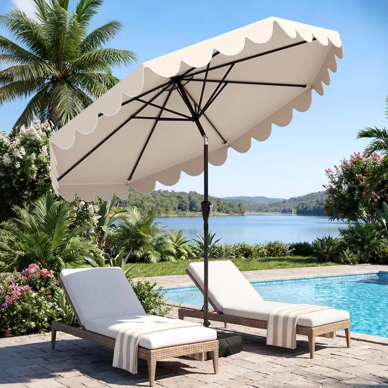 classic accessories veranda patio umbrella cover Veranda Water-Resistant 13 Foot Offset Patio Umbrella Canopy Cover