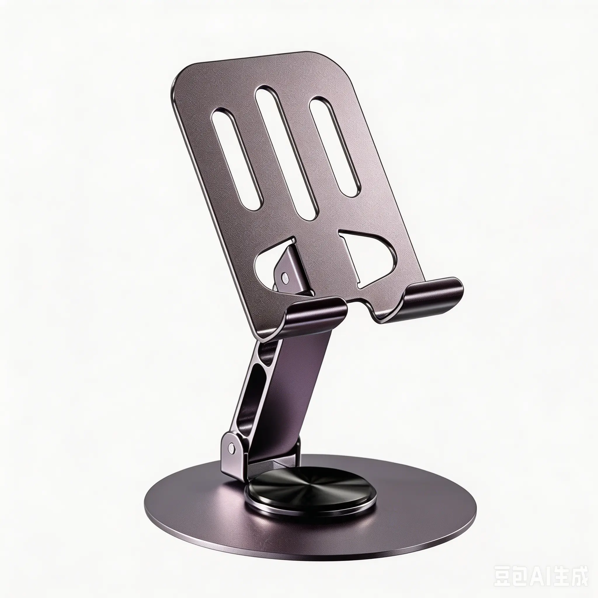 360-Degree Rotating Folding Mobile Phone Stand - Space-Saving Desk Accessory for WFH Users, Work From Home, iPhone/iPad, Thick-Case Devices, Rubber Grips Keep Your Phone Secure, Protective Padding, Affordable Aesthetic Mount (Color: Va), Facetime & Zoom C