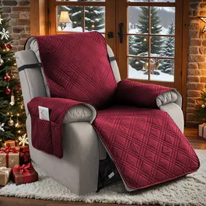 Waterproof Recliner Chair Cover, Non Slip Recliner Covers with Pocket, Washable Reclining Chair Cover Furniture Protector for Pets