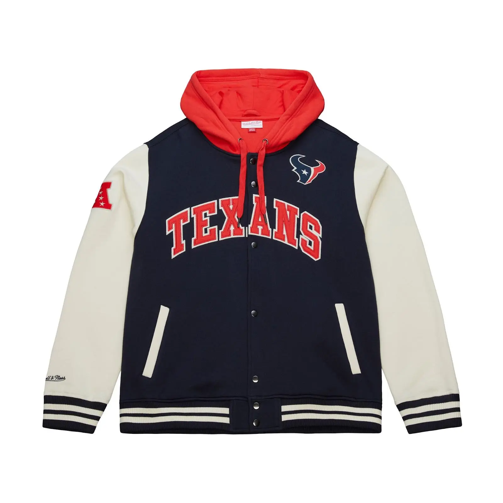 Houston Texans Navy Sideline Fleece Full-Snap Jacket