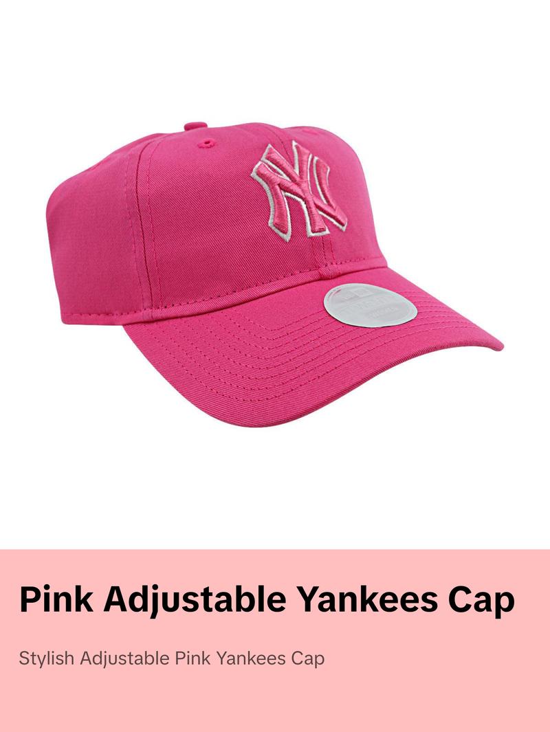 New York Yankees New Era Baseball Hat Cap 9TWENTY Women's Adjustable Pink