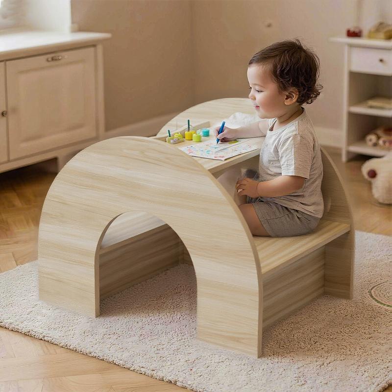 COZPAW 3-in-1 Kids Table and Chair Set, Toddler Activity Table with Book Shelf for Ages 2-7 | Arched Baby Bookshelf with Desk for Reading Drawing Playing (white) COZPAW 3-in-1 Kids Table and Chair Set, Toddler Activity Table with Book Shelf for Ages 2-7 | Arched Baby Bookshelf with Desk for Reading Drawing Playing (white)