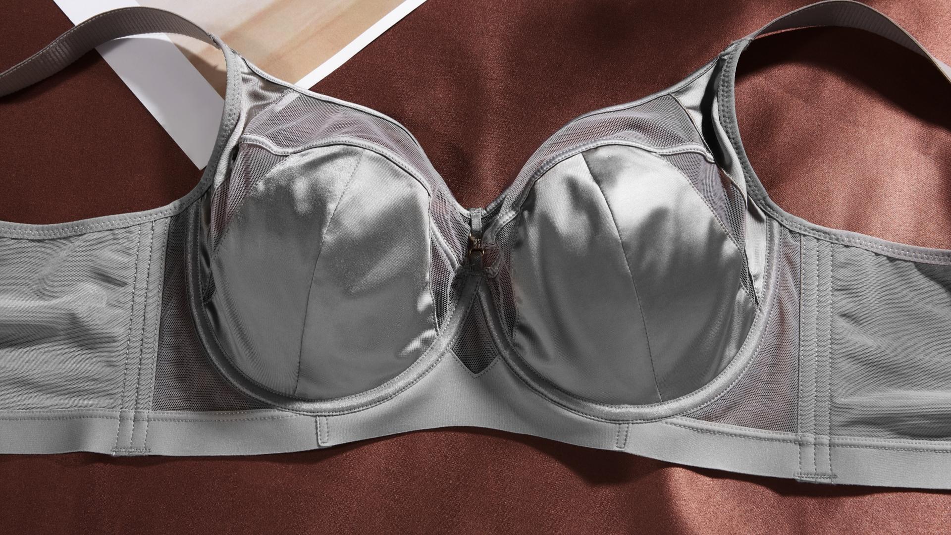 Full Coverage Minimizer Bra with Side Support Comfort Non-Padded Underwire Womenswear in Gray Fit Everyday