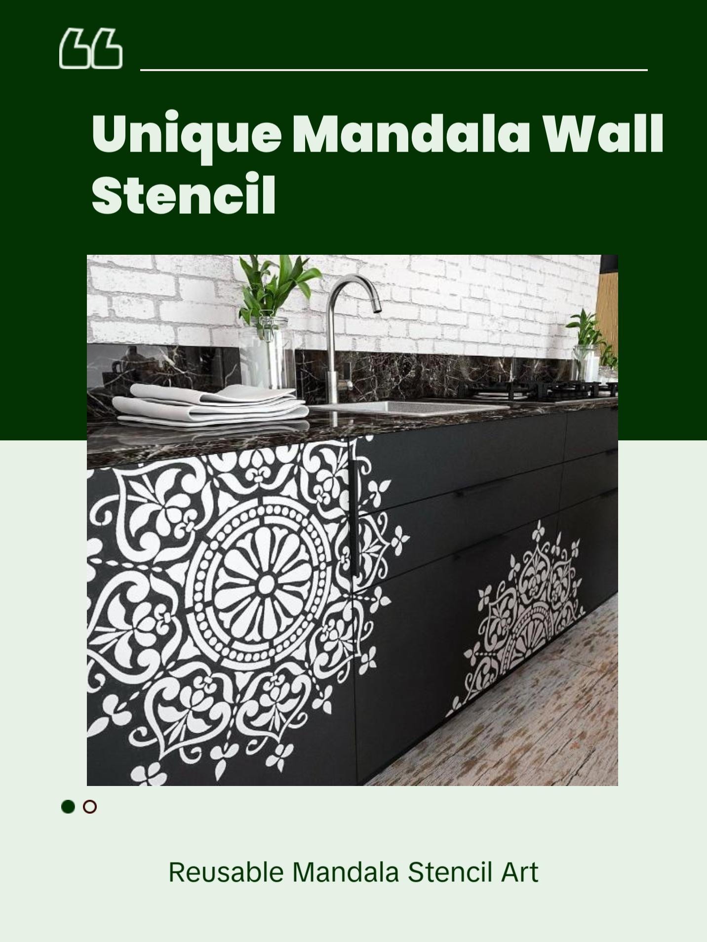 Mandala Stencil - Mandala Motive Wall Stencil - Original And Unique Wall Stencil