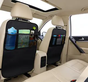 X-Large Waterproof Kids Back Seat Cover - 2 Pack Car Seat Protector with 3 Storage Pockets, Kick Mats for Vehicles Against Dirt, Mud & Scratches