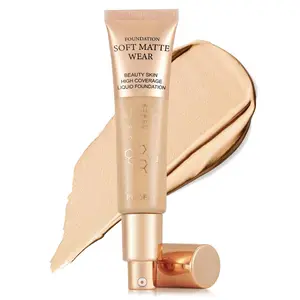 PHOFAY Hydrating Liquid Foundation Long-Lasting Makeup Lightweight Medium Coverage Semi-Matte Moisturizing Concealer