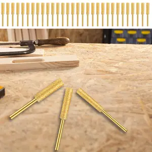 13pcs Grinding Burr Set Diamond Sharp Rotary Burrs Bit with 1/8 Inch Shank Wear Resistant Burr Grinding Stone File Polishing Grinding Tool Grinding Bits for Chainsaw Stone Metal Wood