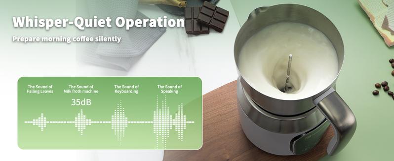 Maestri House Detachable  Powerful Milk Frother, MMF9304 Electric Stainless Steel Foam Maker for Milk Coffee Latte Kitchen Appliance