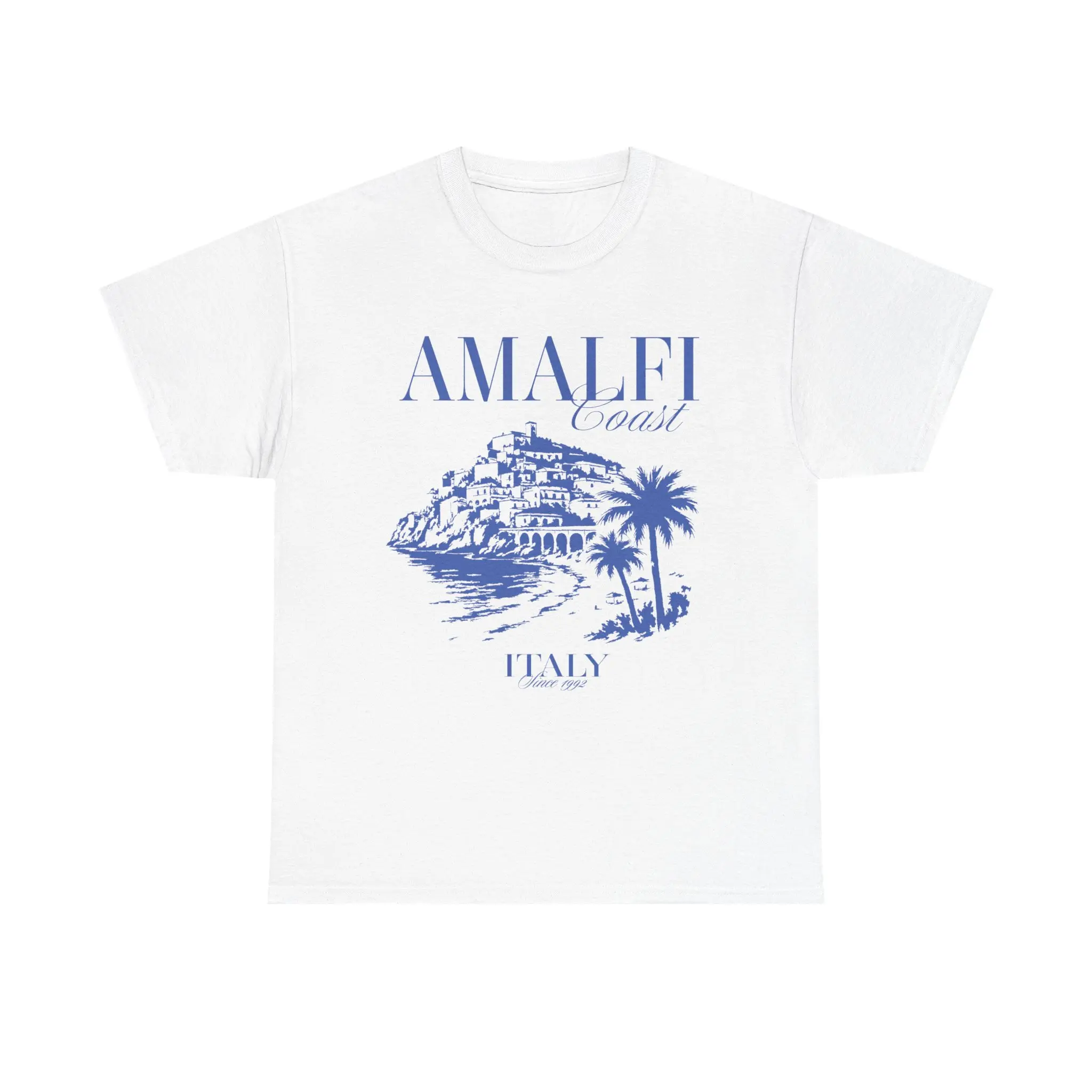 Amalfi Coast Graphic Tee | Unisex Heavy Cotton Tee | Italy Vacation Shirt, Summer Beachwear, Travel Gift, Casual Wear