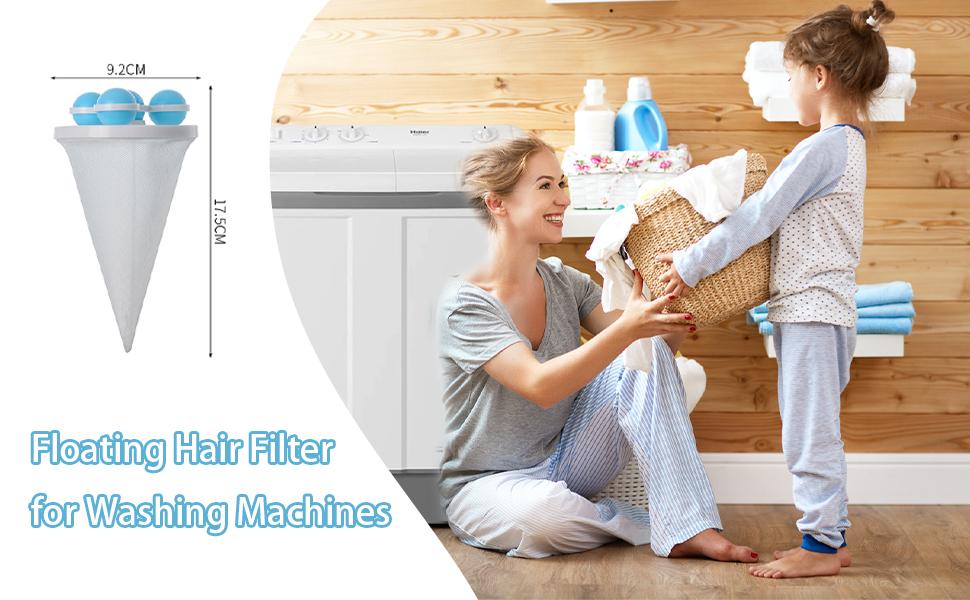 1 Pack Reusable Laundry Hair Filter - Magic Pet Hair Catcher & Lint Remover, Durable for Washing Machine Drain Protection Random color.