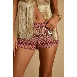 Rioja Pink Crochet Micro Shorts
