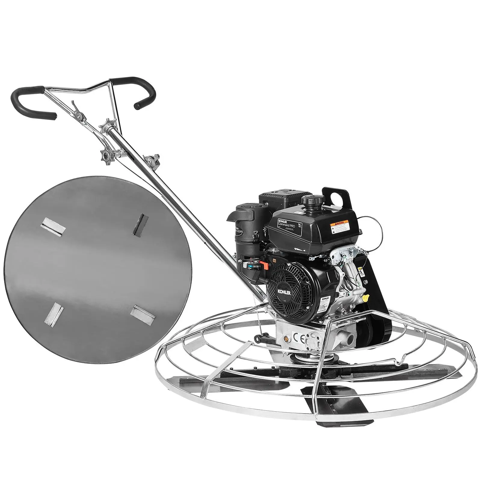 【SummerFinds】VEVOR Power Trowel,  46” Walk-Behind Cement Trowel with Float Pan, 14HP Gas-Powered Smooth Concrete Surface Finisher, Heavy Duty Commercial Screed Concrete Cement with Finishing Blade, Orange