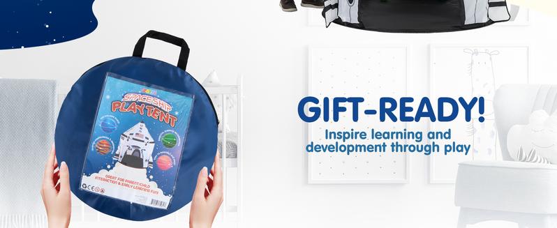 2025 Toys for Kids Rocket Ship Play Tent Pop up Play Tent Indoor Outdoor Spaceship Playhouse Tent Set Kids Outdoor Play Valentine's Day Gifts for Kids