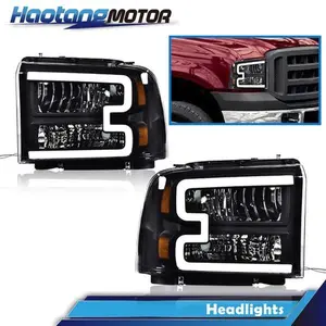 CROSSDESIGN FITS 2005-2007 FORD F350 F450 F550 SUPER DUTY LED DRL BAR HEADLIGHTS LAMPS