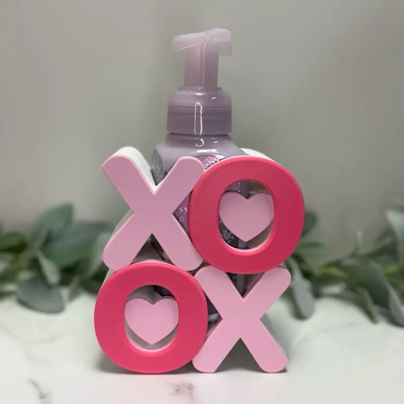 XOXO Valentine’s Day Hand Soap Holder for Bath and Body Works soap 3d printed