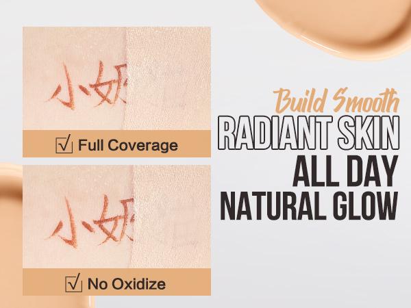 CARSLAN Lasting Air Cushion Cream Face Foundation Makeup, Lightweight, Medium to Full Coverage, Semi-Matte, Long-Lasting Oil Control/Moisturizing Finish Foundation (Refill Included)