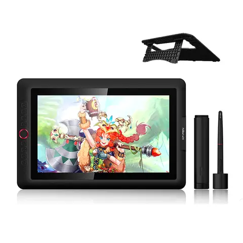 XPPen Artist 15.6 Pro Digital Drawing Pad - Full Laminated Glass Writing Tablet with 60° Tilt, 8192 Pressure, 1 Roller Wheel, 8 Customizable Shortcut Keys, Fold-Out Stand, 0.25mm Gap, Eye Care, Cable-Free, USB Port