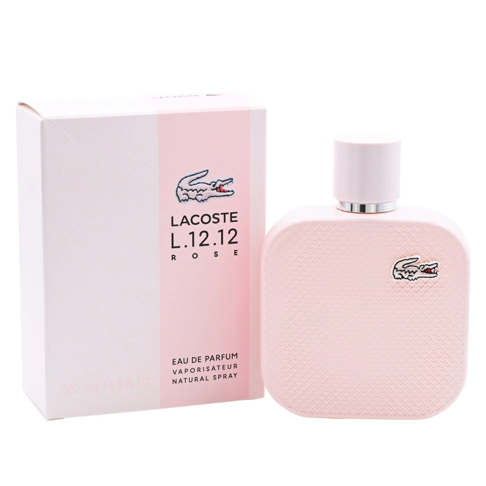 Lacoste L.12.12 Rose Eau de Parfum (EDP) for Women, Spicy Aromatic Fragrance with Iris & Cedar, 3.3 oz Spray Bottle, 3.3Oz
