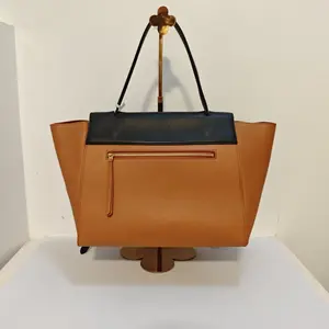 Pre-owned Celine Calfskin Shoulder Bags Brown and Black Leather Bag