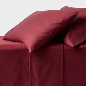 Full 800 Thread Count 4pc Hotel Collection Sheet Set Single Baratta Wine Red - Threshold