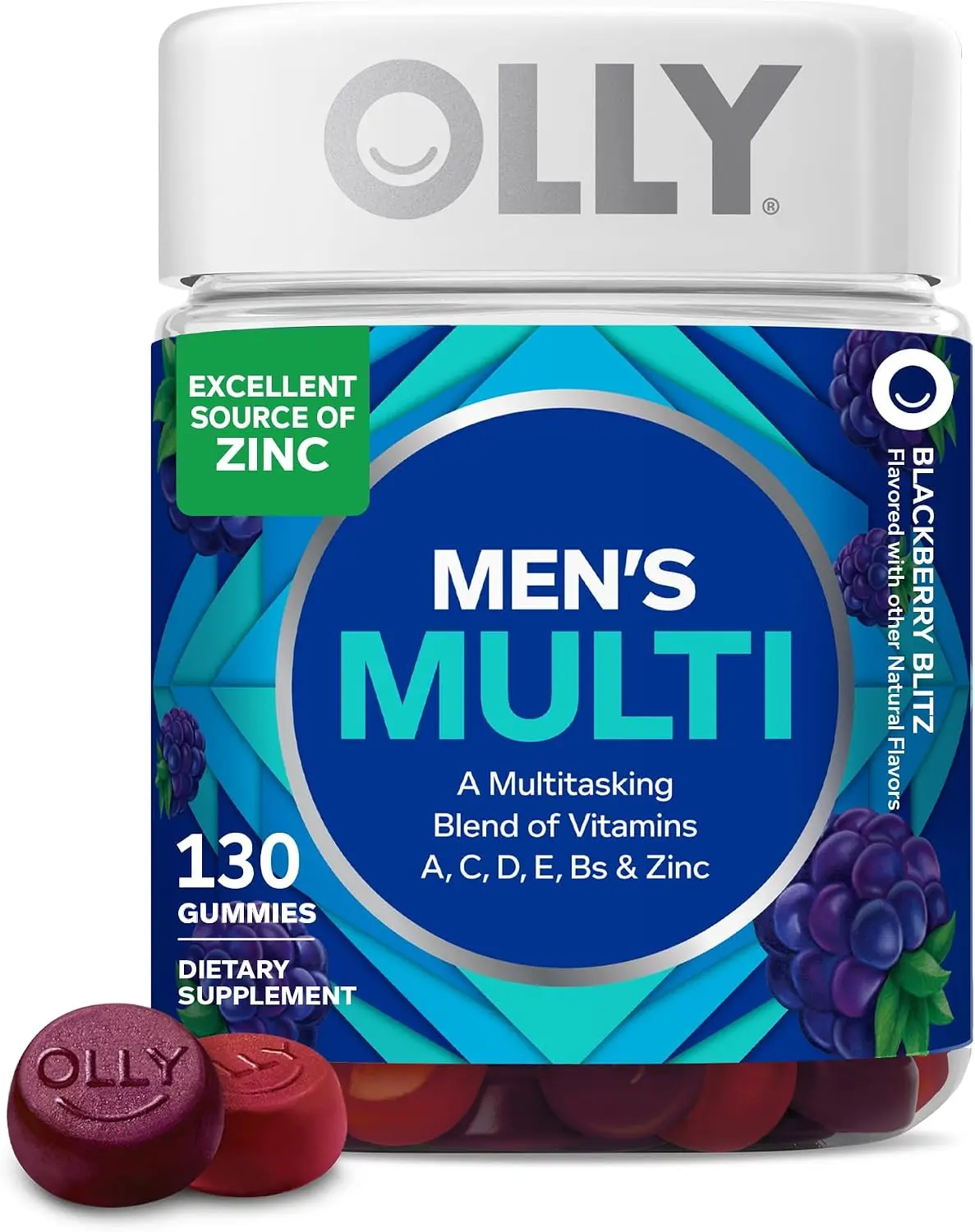 OLLY Men's Multivitamin Gummy, Supports Overall Wellness,* - 130 Count
