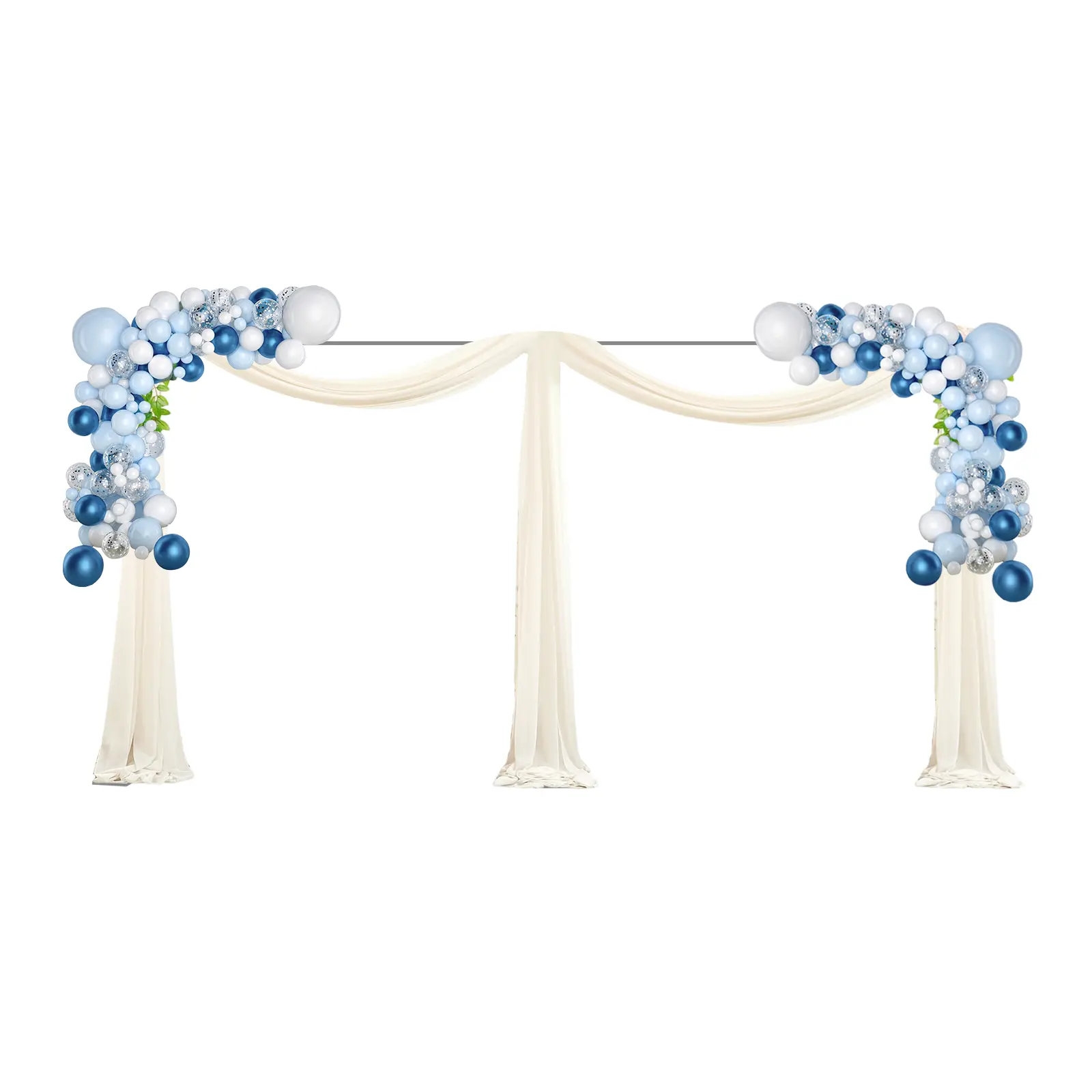 Sturdy Wedding Arch Backdrop Adjustable Stand Kit, Stainless Steel Pipe & Drape Equipment with 3 x Large Base, 3-9.8ft Height, 6.5-19.7ft Width, 22lb Load Capacity for Camera Photo Booth Displays