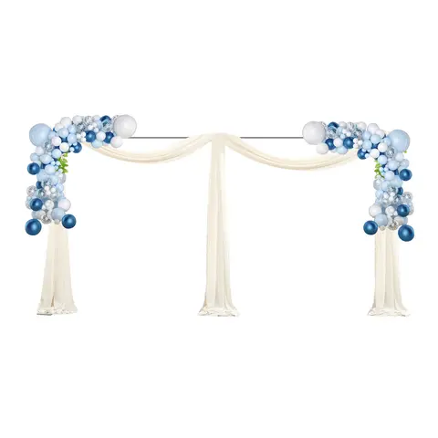 Sturdy Wedding Arch Backdrop Adjustable Stand Kit - Stainless Steel Pipe & Drape Photography Tool with 3 Large Bases, 3-9.8ft Height, 6.5-19.7ft (6m) Width, 10kg/22lbs Load Capacity, Wind Resistant for Camera Photo Booth Displays