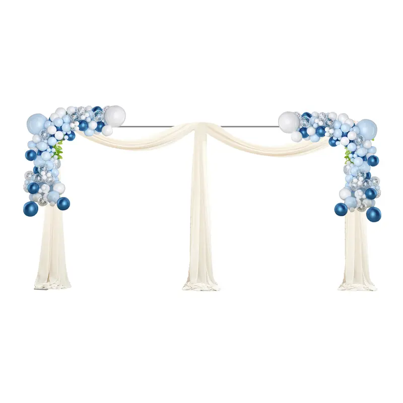 Sturdy Wedding Arch Backdrop Adjustable Stand Kit - Stainless Steel Pipe & Drape Photography Tool with 3 Large Bases, 3-9.8ft Height, 6.5-19.7ft (6m) Width, 10kg/22lbs Load Capacity, Wind Resistant for Camera Photo Booth Displays