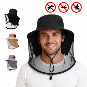 Outdoor Mosquito Net Hat, 1 Count Mosquito Net Head Cover, Mosquito Repellent Hat, Outdoor Insect-proof Hat for Camping, Fishing, Hiking, Travel unisex fishing hat