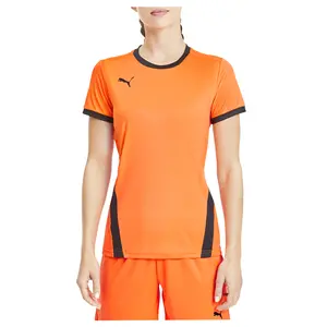 PUMA Womens Teamgoal 23 Crew Neck Short Sleeve Jersey Casual - Orange