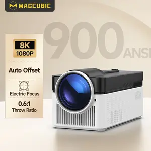 [US warehouse] Magcubic HY450 900ANSI Projector Ultra Short Throw 8K Decode Native 1080P Auto Offset Electronic Focus Dual WiFi6 BT5.4 Allwinner H716 Built-in Dual 5W HiFi Speakers 32G High Performance Home Cinema