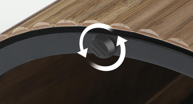 LITTLE TREE Round Coffee Table, 31.5" Modern Circle Center Table with Fluted Drum Base and Wood Grain Finish, Minimalist Accent Cocktail Table for Living Room, Apartment, Small Space