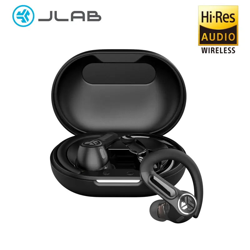 JLab Epic Sport 3 Active Noise Cancelling Earbuds, 52+ Hr Playtime, Dual Drivers, Hi-Res Audio, IP66 Sweatproof, Sport Earhook, Android/iPhone