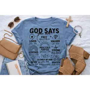 God Says Screen Print Transfer