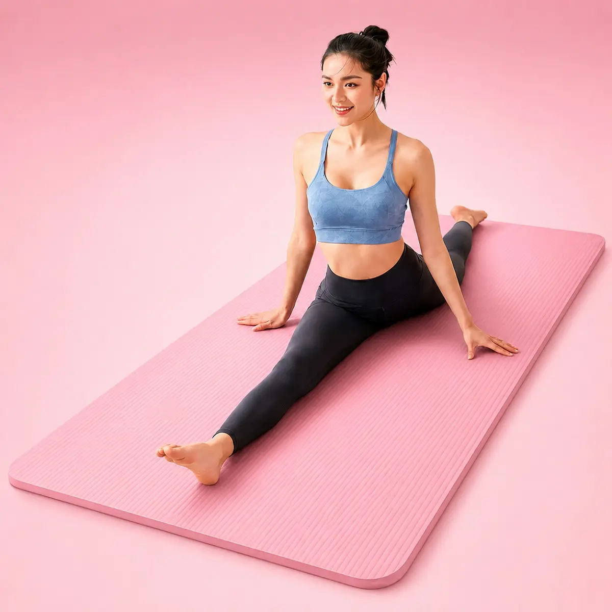 NBR Yoga Mat - 8mm Thick, Non-Slip, Eco-Friendly, Odorless, Ideal for Yoga, Pilates, Home Fitness