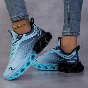 2026 New Year's Edition:Women‘s Lightweight Waterproof Hiking Shoes,Dual Use for Urban Commuting & Mountain Hiking,Core Piece of Gorpcore Fashion,Unique gradient color for niche, blue black color combination,Sneaker Style Women's Fashion Casual Shoes