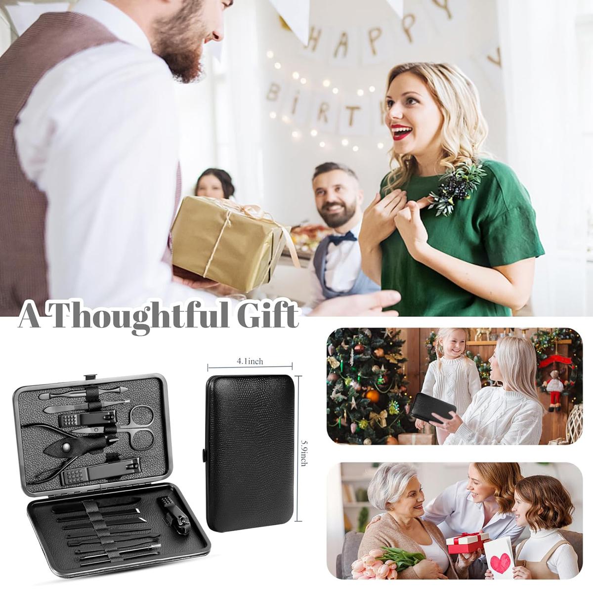 8/24/15pcs Professional Nail Clipper Set with Storage Case, Portable Manicure & Pedicure Tool Set, Nail Cutter Kit Wallet, Nail Care Tool for Home & Travel, Body Care Products, Thanksgiving and Christmas gifts