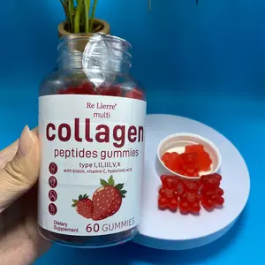 Collagen Peptides gummies For Women & Men, 1500mg Grass Fed Collagen, Hair, Skin, Nail, Hyaluronic Acid, & Vitamin C Complex | Keto & Paleo Friendly, Non-GMO, Type I and III, 60 Capsules