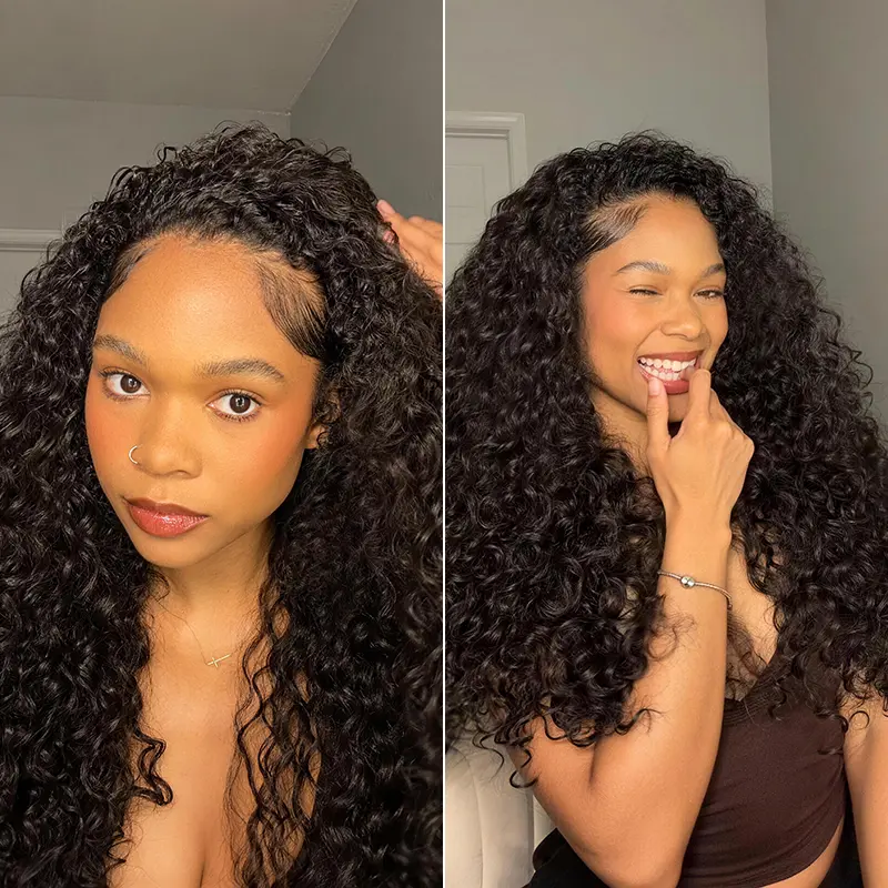 [Special Deal] Frodio Veralux™ Blend Human Hair Shaggy Waves 3-in-1 Half Wig #summervibes