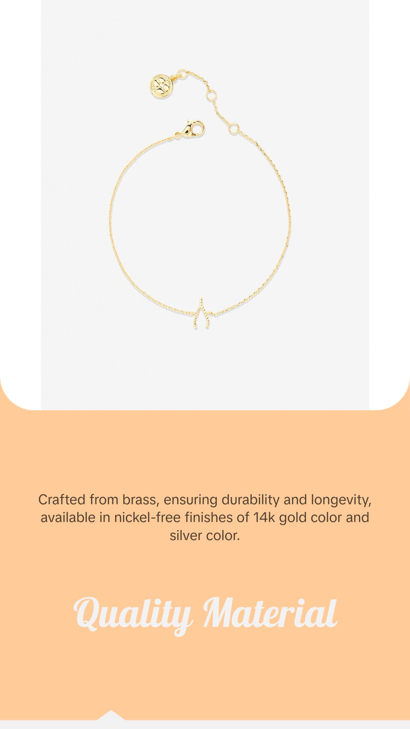 Just For Luck Wishbone Bracelet