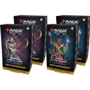 Magic: The Gathering Aetherdrift Commander Deck Bundle - 2 of Each Deck (2 Living Energy + 2 Eternal Might)